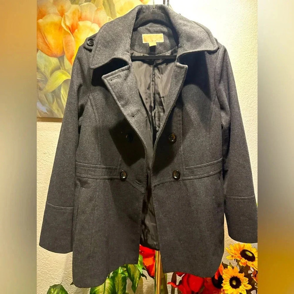 Michael Kors gray wool blend jacket/coat women’s size XL - Picture 1 of 16
